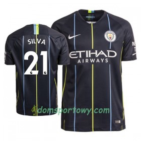 Koszulka Manchester City David Silva 21 Wyjazdowe Koszulki Piłkarskie 2018-2019 Krótki Rękaw